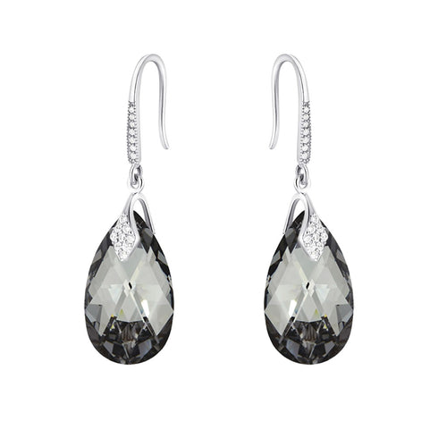 Серебряные серьги "Baroka III (Light Chrome)" с кристаллами Swarovski™